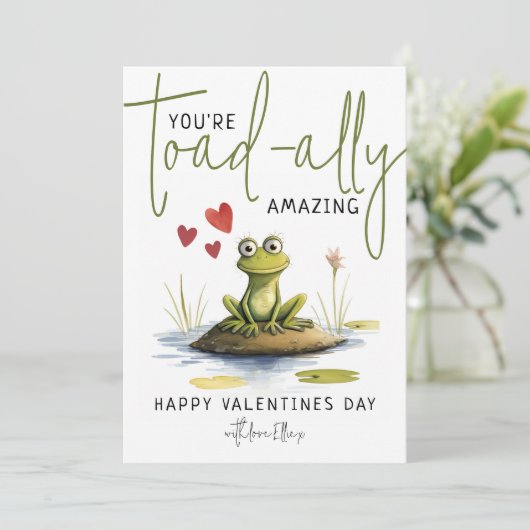 Je bent Toad-ally Amazing | Leuke Valentijnsdag Feestdagenkaart (Staand voorkant)