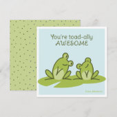 Je bent Toad-ally Geweldige Groene Valentijn Bedankkaart (Voorkant / Achterkant)
