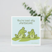 Je bent Toad-ally Geweldige Groene Valentijn Bedankkaart (Staand voorkant)