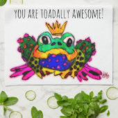 Je bent Toadally Geweldige Frog 1/2 Fold Theedoek (Gevouwen)