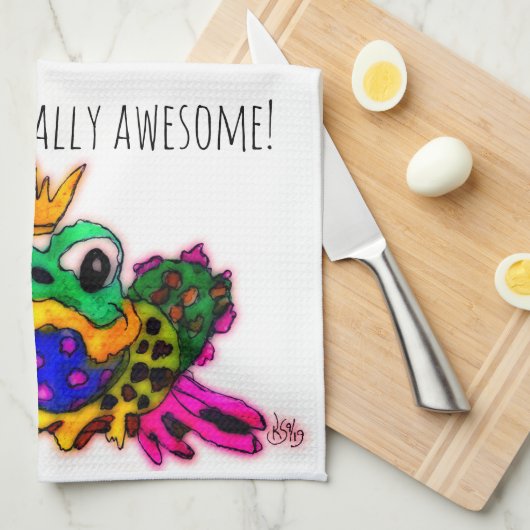 Je bent Toadally Geweldige Frog 1/2 Fold Theedoek (Quarter Fold)