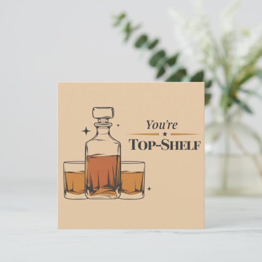 Je bent top plank grappige ouderwetse vader verjaa kaart (Staand voorkant)