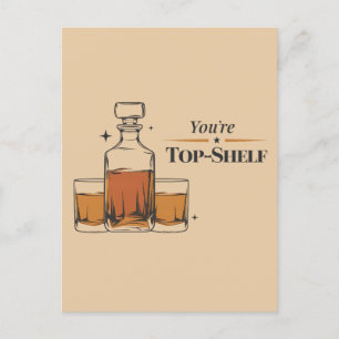 Je bent Top Shelf Grappige Ouderwetse Vader Verjaa Briefkaart