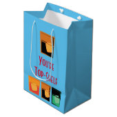 Je bent top-Shelf met Bourbon op blauw - Gift Bag Medium Cadeauzakje (Voorkant Gekanteld)