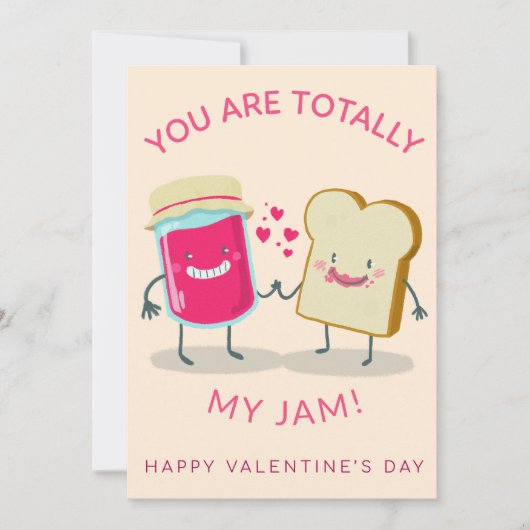 Je Bent Totally Mijn Jam – Brood & Jam Liefde Feestdagenkaart (Voorkant)