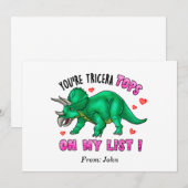 Je bent Tricera Topjes Funny Dinosaur Valentijnsda Kaart (Voorkant / Achterkant)