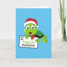 Je bent Turtley Geweldige Funny Turtle Puns Blue