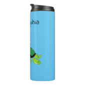 Je bent Turtley Geweldige Funny Turtle Puns Blue Thermosbeker (Geroteerd rechts)