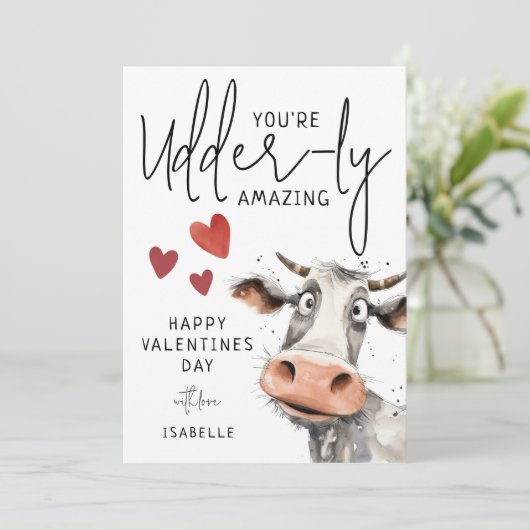 Je bent uier-ly geweldig | Leuke Valentijnsdag Feestdagenkaart (Staand voorkant)