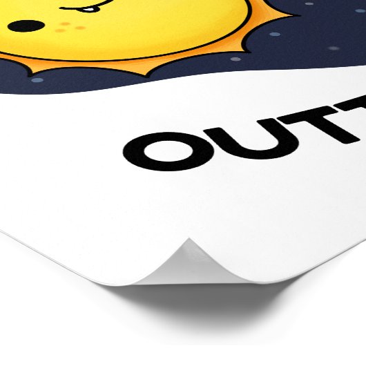 Je bent uit deze wereld grappige astronomie woords poster (Hoek)