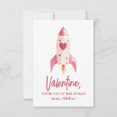 Je bent uit deze wereld ruimte Kinder Valentijnsda Notitiekaartje (Voorkant)