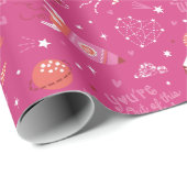 Je bent uit deze wereld Valentijnse raketten Cadeaupapier (Rol Hoek)