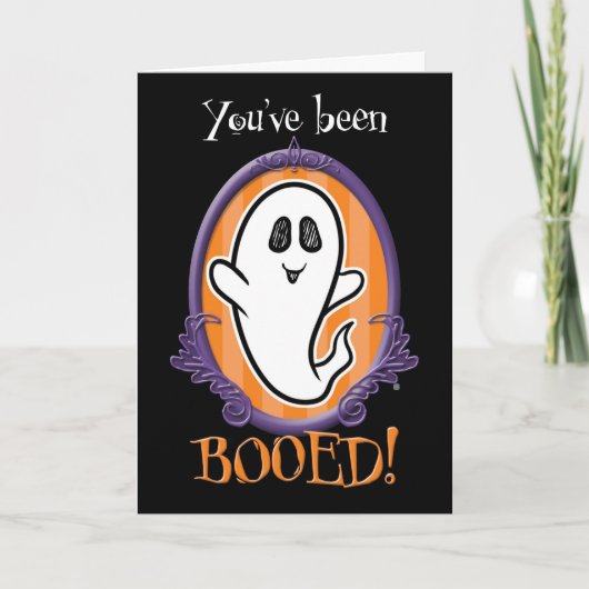 Je Bent Uitgejoeld Halloween Versierde Lijst Geest Kaart (Voorkant)
