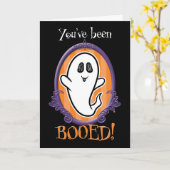 Je Bent Uitgejoeld Halloween Versierde Lijst Geest Kaart (Gele Bloem)