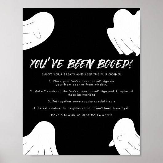 Je bent uitgejouwd Boo Neighbor Game Sign Poster (Voorkant)