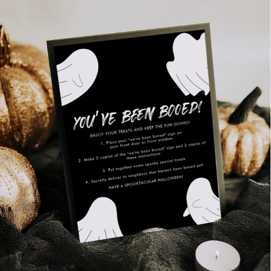 Je bent uitgejouwd Boo Neighbor Game Sign Poster