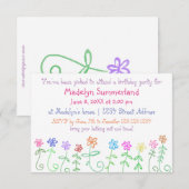 Je bent uitgekozen -3x5 Girl's Verjaardagsuitnodig Kaart (Voorkant / Achterkant)