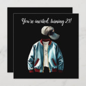 Je bent uitgenodigd, 21 jaar! kaart (Voorkant / Achterkant)