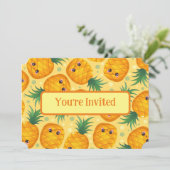 Je bent uitgenodigd ananas kaart (Staand voorkant)