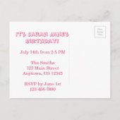 Je bent uitgenodigd Animal Crackers verjaardagsfee Uitnodiging Briefkaart (Achterkant)