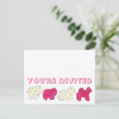 Je bent uitgenodigd Animal Crackers verjaardagsfee Uitnodiging Briefkaart (Staand voorkant)