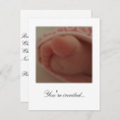 Je bent uitgenodigd...Baby shower 1 Kaart (Voorkant / Achterkant)