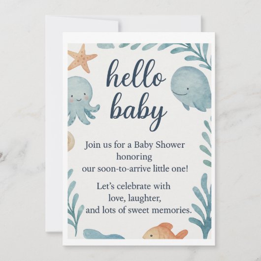 "Je bent uitgenodigd! Baby shower Invitation Kaart (Voorkant)