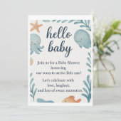 "Je bent uitgenodigd! Baby shower Invitation Kaart (Staand voorkant)