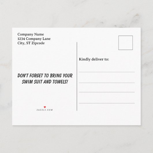 Je bent uitgenodigd, bedrijf Picknick Zomer QR cod Uitnodiging Briefkaart (Achterkant)