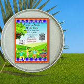 Je bent uitgenodigd, bedrijf Picknick Zomer QR cod Uitnodiging Briefkaart