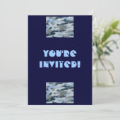 Je bent uitgenodigd!-Camo Look Uitnodiging (Staand voorkant)