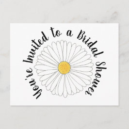 Je bent uitgenodigd Daisy Flower Bruidsuitnodiging Uitnodiging Briefkaart
