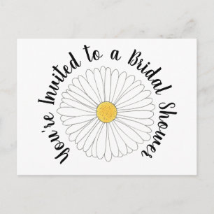 Je bent uitgenodigd Daisy Flower Bruidsuitnodiging Uitnodiging Briefkaart