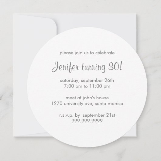 Je bent uitgenodigd - Disco Ball Kaart (Achterkant)