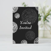 Je bent uitgenodigd - Disco Balls Kaart (Staand voorkant)