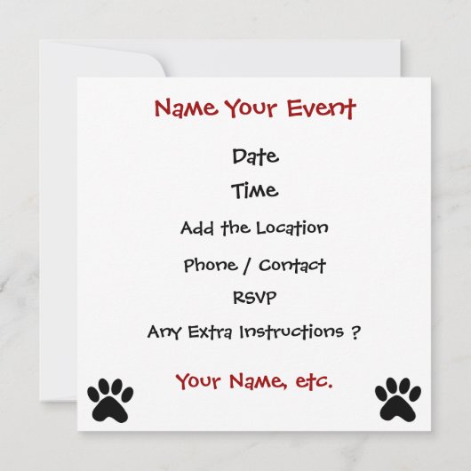 Je bent uitgenodigd! door SRF Kaart (Achterkant)