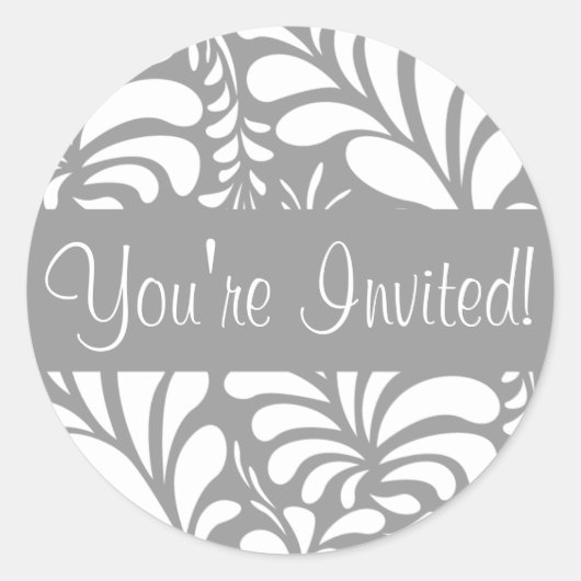 Je bent uitgenodigd Fern Flora Envelope Sticker Se (Voorkant)