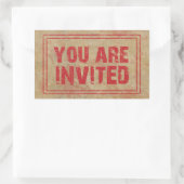 Je bent uitgenodigd griezelige stempel rechthoekige sticker (Tas)