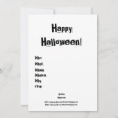 Je bent uitgenodigd Happy Halloween Sick Jack O'La Kaart (Achterkant)