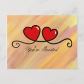 Je bent uitgenodigd - Harten Uitnodiging Briefkaart (Voorkant)