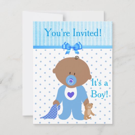 Je bent uitgenodigd, het is een Boy Baby shower ui Kaart (Voorkant)