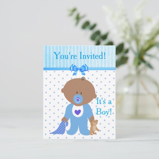 Je bent uitgenodigd, het is een Boy Baby shower ui Kaart (Staand voorkant)