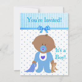 Je bent uitgenodigd, het is een Boy Baby shower ui Kaart