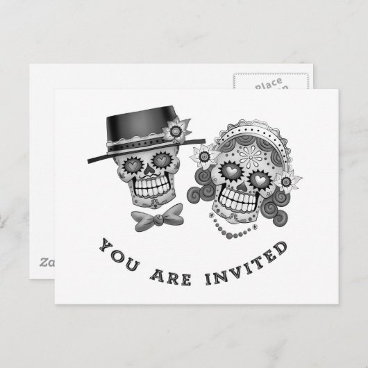 Je bent uitgenodigd - huwelijk, bruiloft, geloften uitnodiging briefkaart (Voorkant / Achterkant)