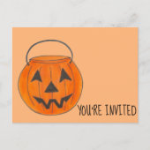 Je bent uitgenodigd Jack o' Lantern Halloween part Uitnodiging Briefkaart (Voorkant)