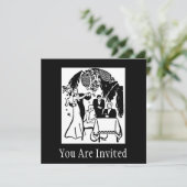 Je bent uitgenodigd kaart (Staand voorkant)