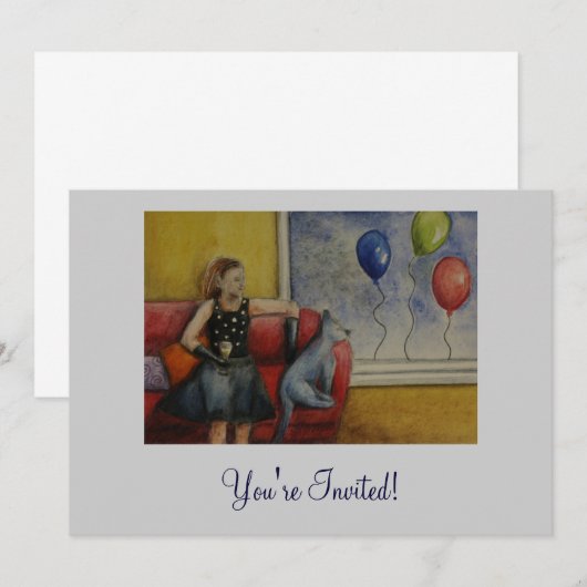 Je bent uitgenodigd. kaart (Voorkant / Achterkant)