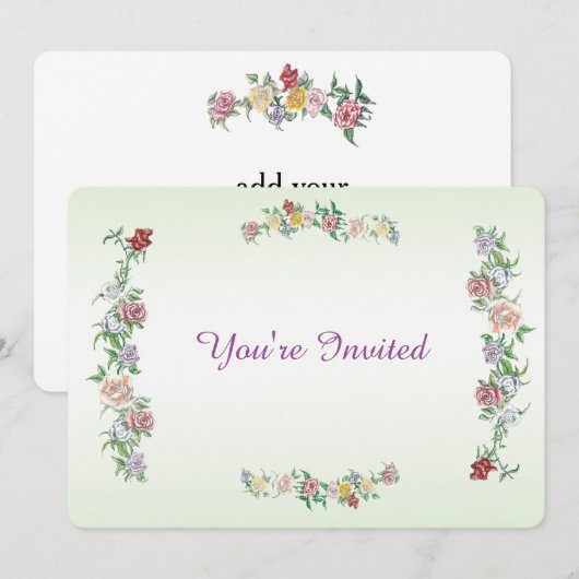 Je bent uitgenodigd kaart (Voorkant / Achterkant)