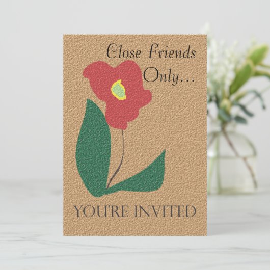 Je bent uitgenodigd kaart (Staand voorkant)