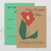 Je bent uitgenodigd kaart (Voorkant / Achterkant)